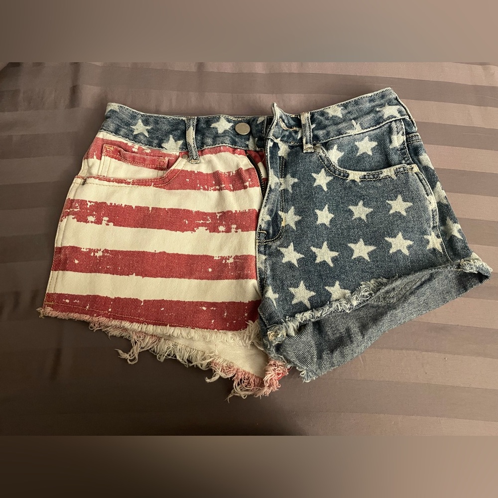 Bull Head Denim Co American Flag shorts